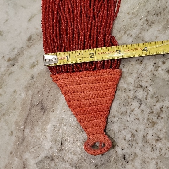 Vintage Red Coral sead Bead multi strand necklace - Picture 5 of 5
